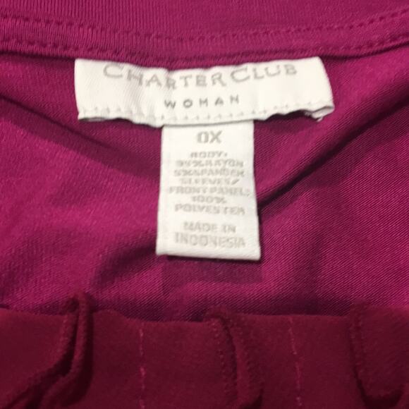 Charter Club Ruffled Scoop Neck Casual Top - Picture 4 of 6